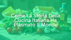 A vibrant and rich still life of traditional Italian cuisine ingredients on a rustic wooden table, including fresh tomatoes, basil, garlic, pasta, and olive oil, with a warm Mediterranean sunlight casting soft shadows, realistic style.