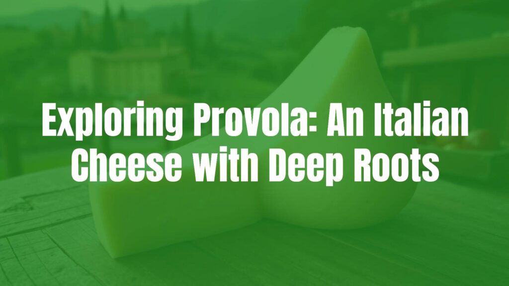 A plate of Provola cheese, semi-hard with a smooth texture, pear-shaped, glossy rind, placed on a rustic wooden table with Italian countryside in the background, soft natural lighting, realistic.