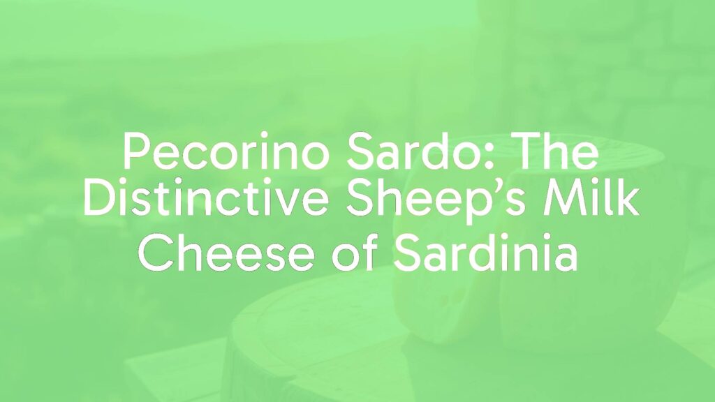 A rustic wheel of Pecorino Sardo cheese on a wooden board, Sardinian countryside backdrop, warm sunlight, traditional cheesemaking vibe, realistic.