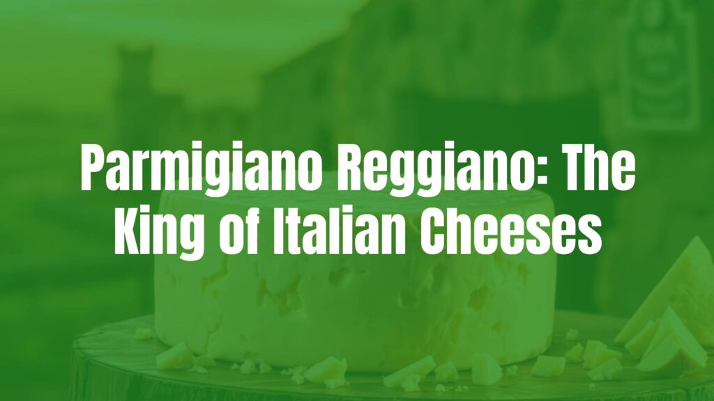 A premium wheel of Parmigiano Reggiano cheese with cracked rind and crumbled shards, rustic Italian countryside backdrop, warm golden lighting, realistic.