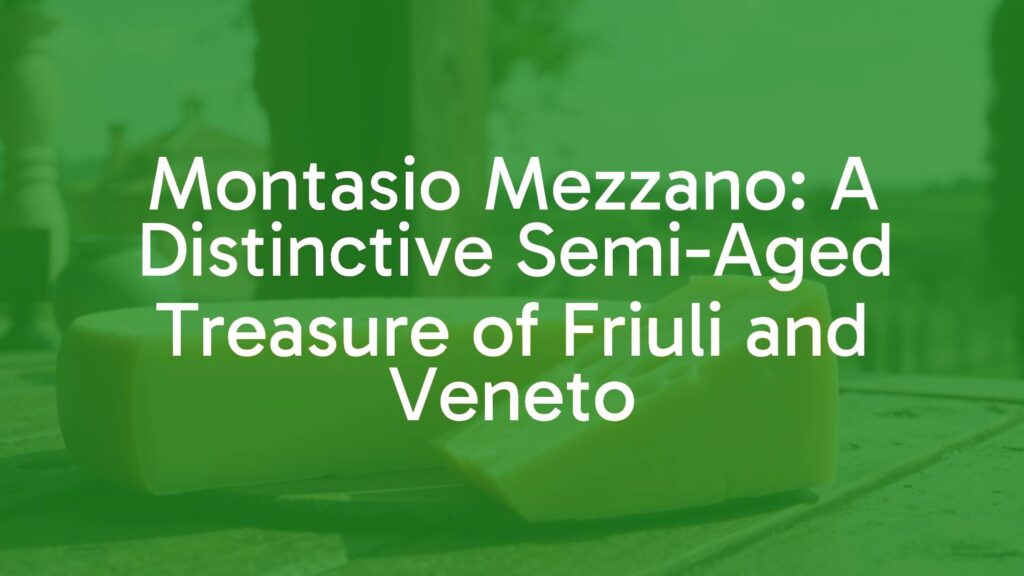 Montasio Mezzano: A Distinctive Semi-Aged Treasure of Friuli and Veneto