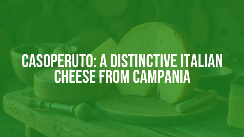 A rustic wheel of Casoperuto cheese on a wooden table, Italian countryside backdrop, traditional cheese-making tools nearby, warm golden lighting, realistic.