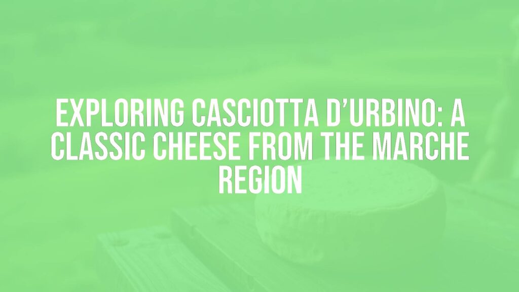 A close-up of Casciotta d'Urbino cheese on a rustic wooden table, Marche region landscape in the background, soft natural lighting, traditional Italian cheese-making vibe, realistic.