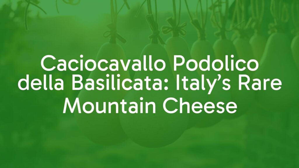 Caciocavallo Podolico della Basilicata: Italy’s Rare Mountain Cheese