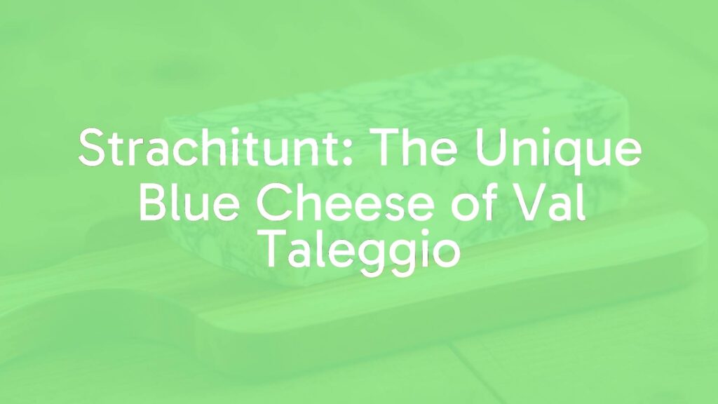Rustic Strachitunt blue cheese on a wooden board, thick natural rind, marbled blue-green veins, Val Taleggio, Lombardy, warm lighting, realistic.