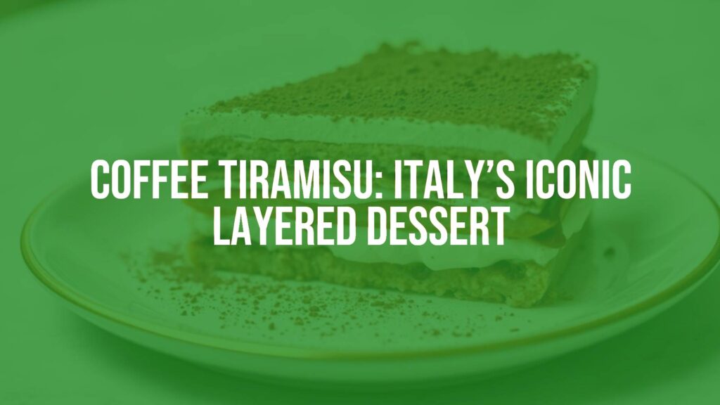A slice of coffee tiramisu, layered with mascarpone cream and soaked ladyfingers, dusted with cocoa powder, elegant presentation, soft lighting, realistic.