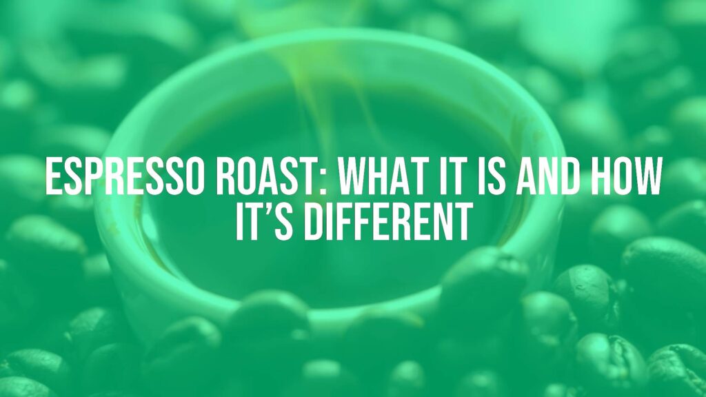 Freshly brewed espresso shot in a small cup, dark roasted coffee beans, warm golden light, steam rising, realistic.