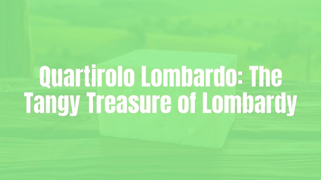 Quartirolo Lombardo: The Tangy Treasure of Lombardy