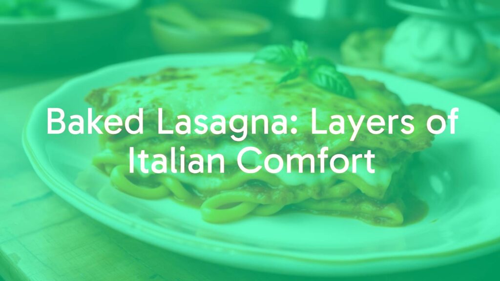 Golden baked lasagna with bubbling cheese, layered pasta, rich tomato sauce, and creamy ricotta, rustic Italian kitchen setting, warm and inviting, hyperrealistic.