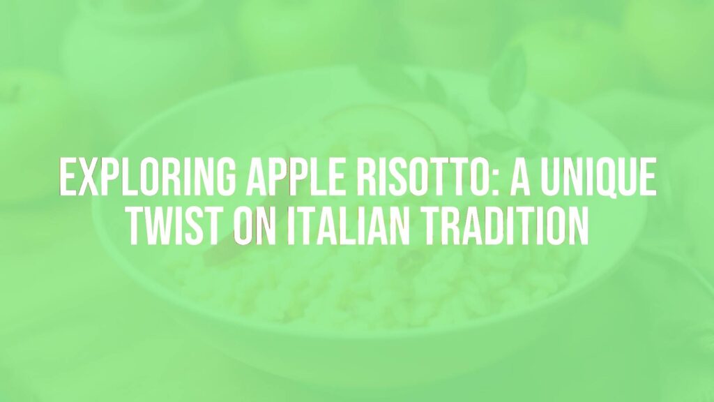 Creamy apple risotto in a white bowl, garnished with fresh apple slices and Parmesan cheese, warm lighting, rustic kitchen setting, realistic.