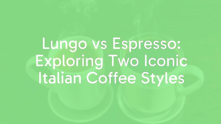 Two Italian coffee cups side by side, one with lungo and one with espresso, steam rising, dark wood table, warm lighting, realistic.