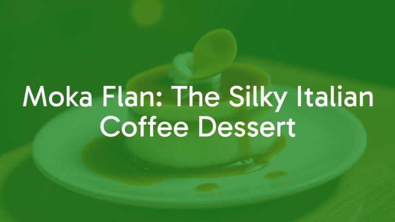 Silky Italian coffee dessert, moka flan with caramel topping, espresso-infused custard, elegant presentation on a plate, warm lighting, realistic.