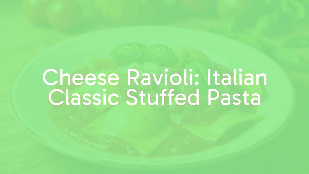 Delicious cheese ravioli on a plate, topped with rich tomato sauce and fresh basil, rustic Italian kitchen background, warm and inviting lighting, realistic.